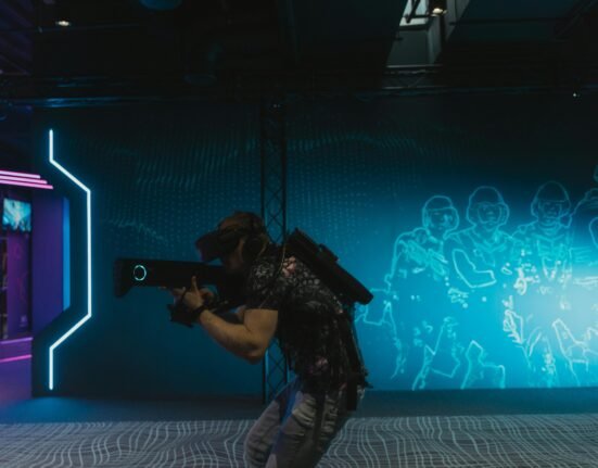a futuristic image with a shining effect